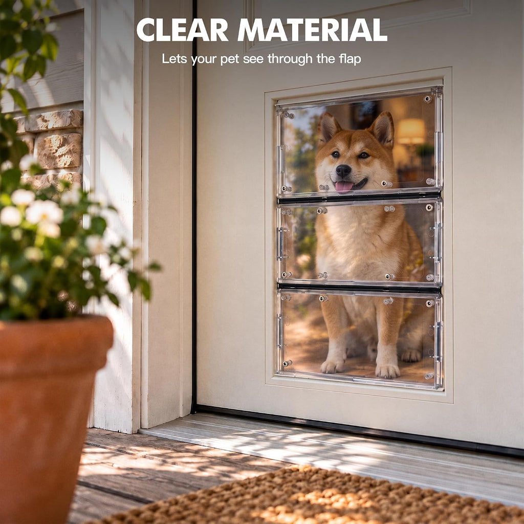 15.5 x 10.3 Inch 3-Panel Dog Door Replacement Flap