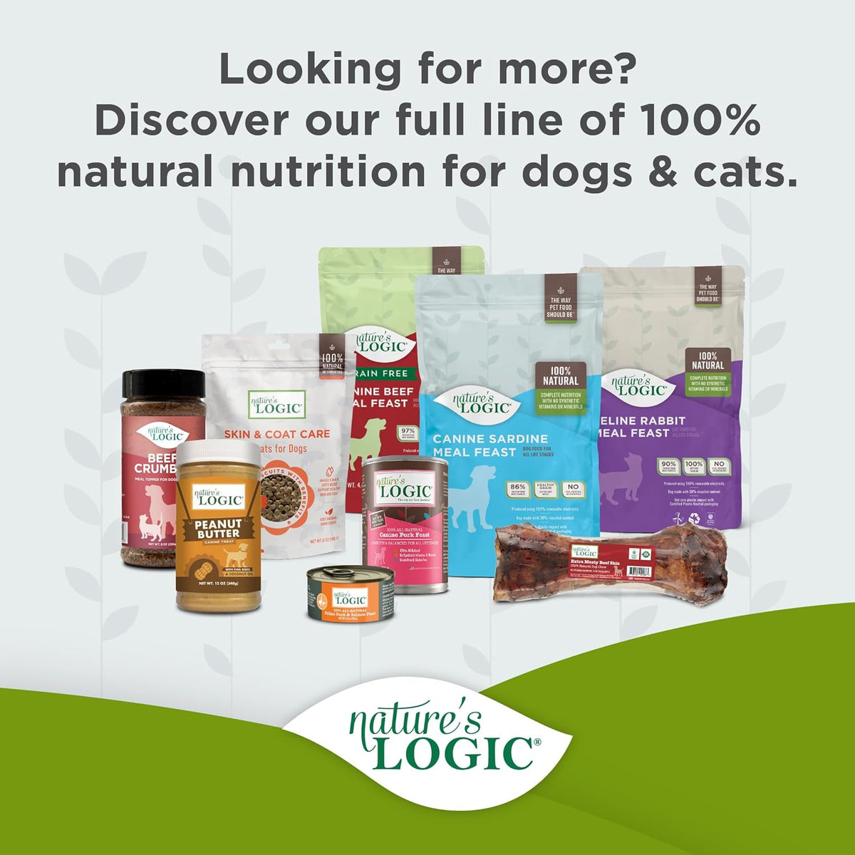 NATURE'S LOGIC Pine Pellet Cat Litter - 100% Natural - Unscented, 12 lb