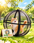 Cat Enclosure, Outdoor Pet Playpen Ball，Black