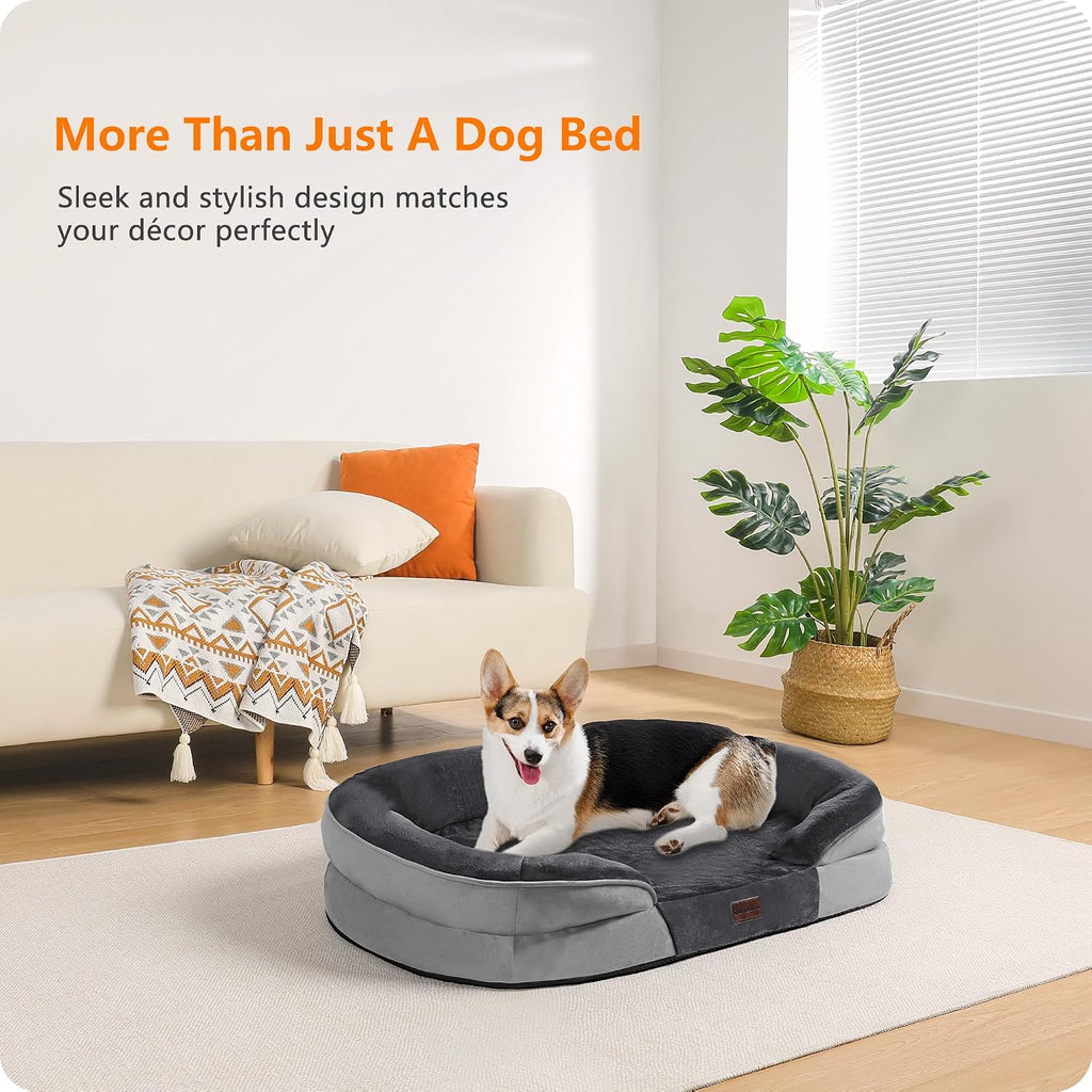 Orthopedic Waterproof Medium Dog Bed Sofa, Gel Memory Foam, 36"