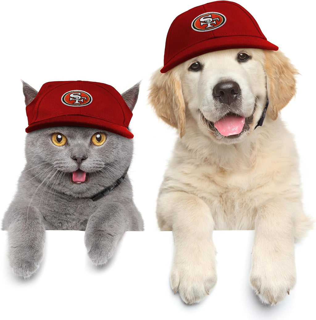 Littlearth NFL San Francisco 49ers Pet Baseball Hat, Team Color, Large