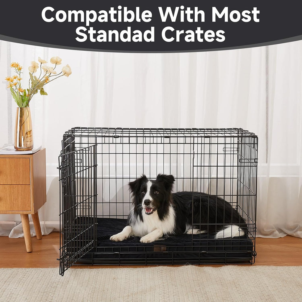 OhGeni Orthopedic Waterproof & Machine Washable Dog Bed for Medium Large Pets, Suitable for Crates, 25D Egg Crate Foam, 