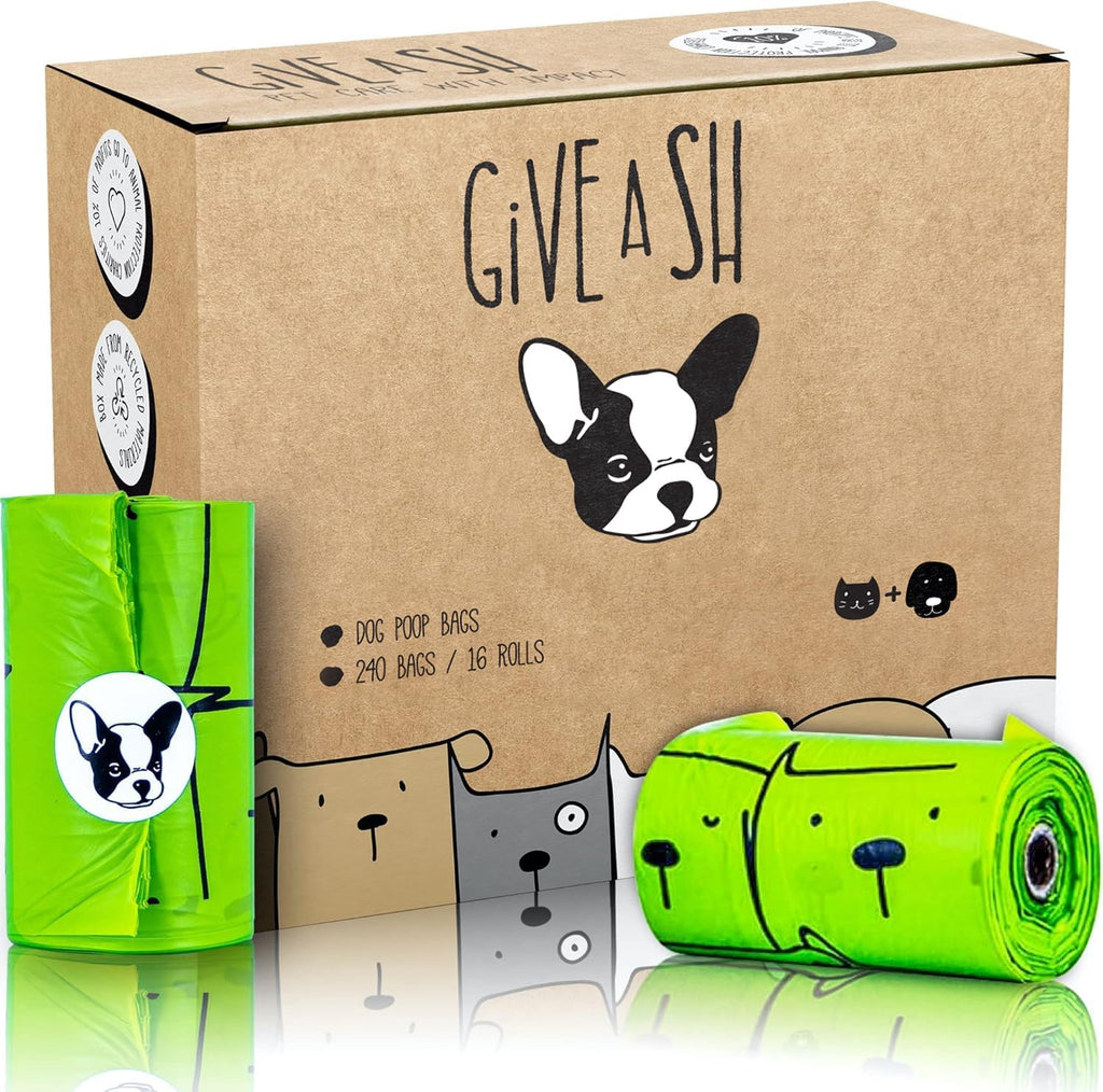 Dog Poop Bags - TÜV Austria OK compost HOME certified - 240 (16 Rolls)