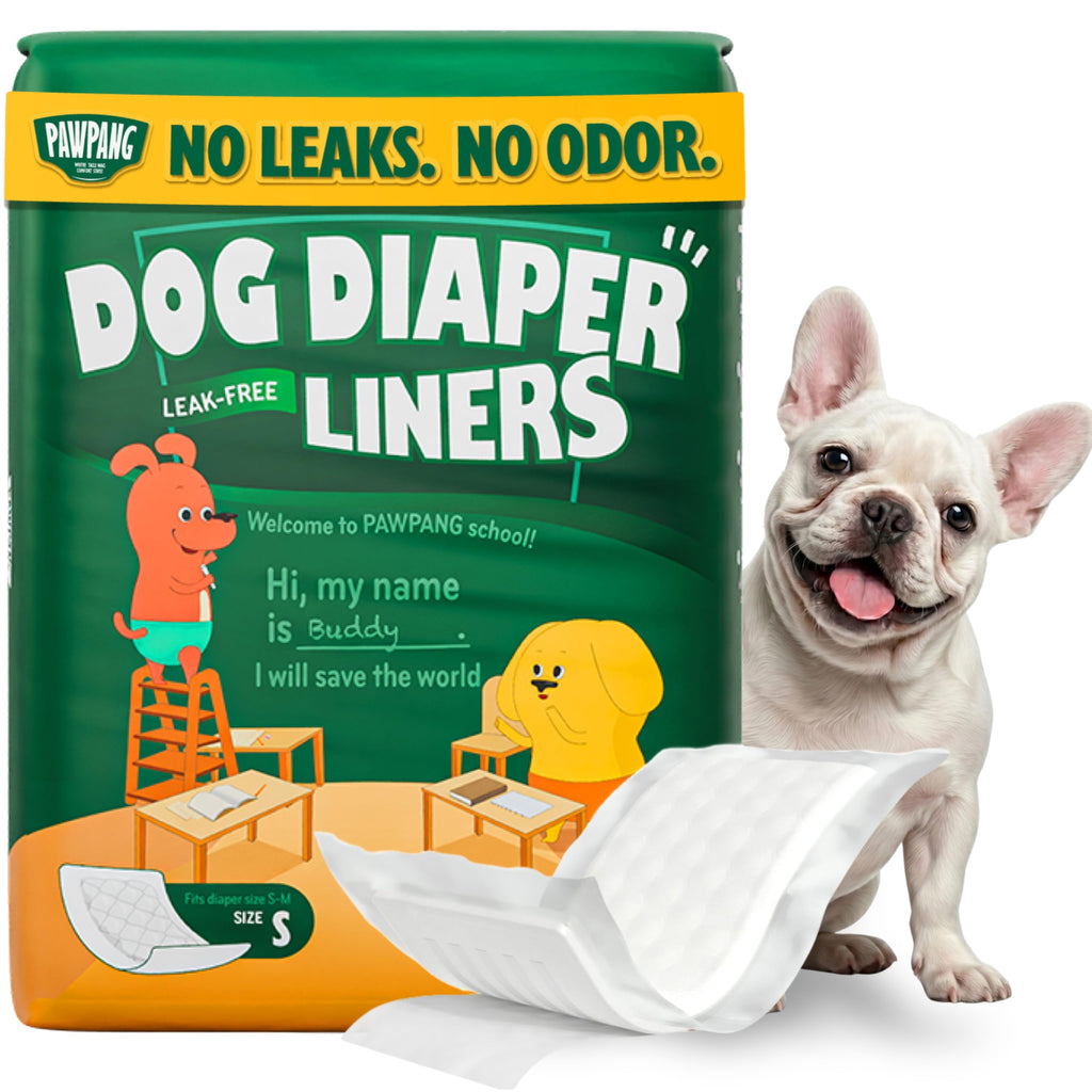 PAWPANG Dog Diaper Liners, Booster Pads for Male & Female Dogs, 100ct, S