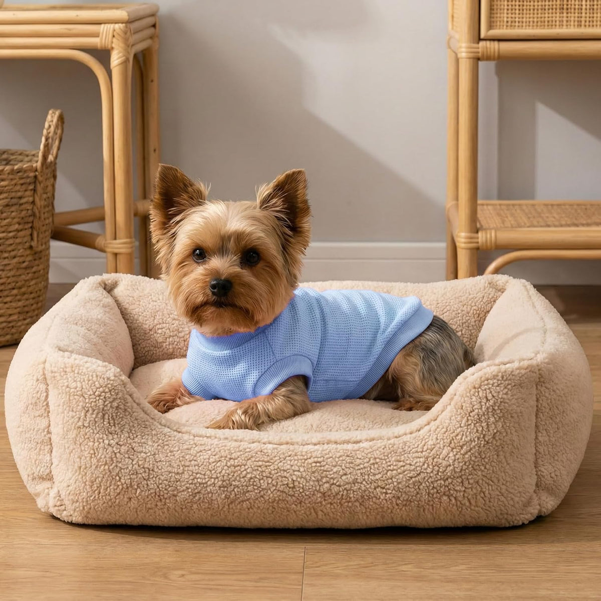 3 Pack Dog Shirt for Small Supplies Functional Waffle Dog Clothes Warm Soft Sweatshirt Outfit for Dogs Cats Pet Apparel