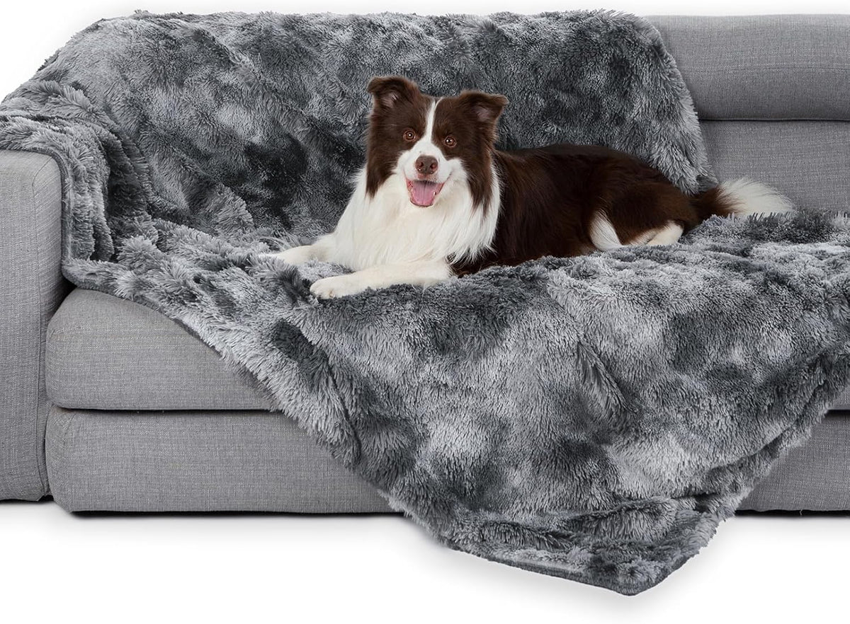 Waterproof Dog Blanket for Couch & Furniture Protection - Super Soft Reversible Throw for Large Dogs & Cats, Calming Was
