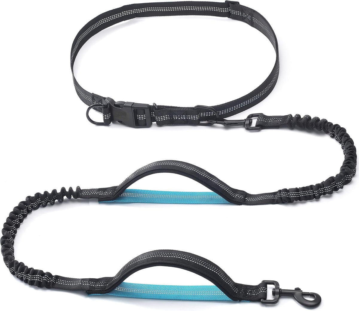 Retractable Hands Free Dog Leash, Medium/Large, 25-150 lbs, Black