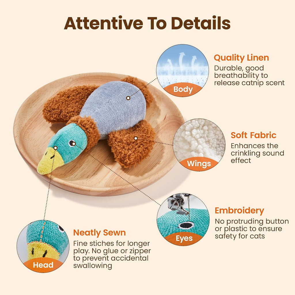 Potaroma Birds Cat Toys, 2 Pack Catnip Toys Soft Durable