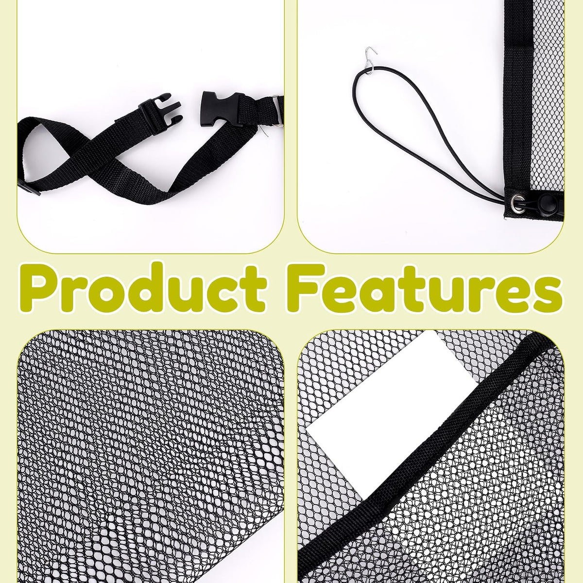 XIHIRCD Dog Car Barrier Net, Backseat Pet Divider for SUV & Truck (Black)