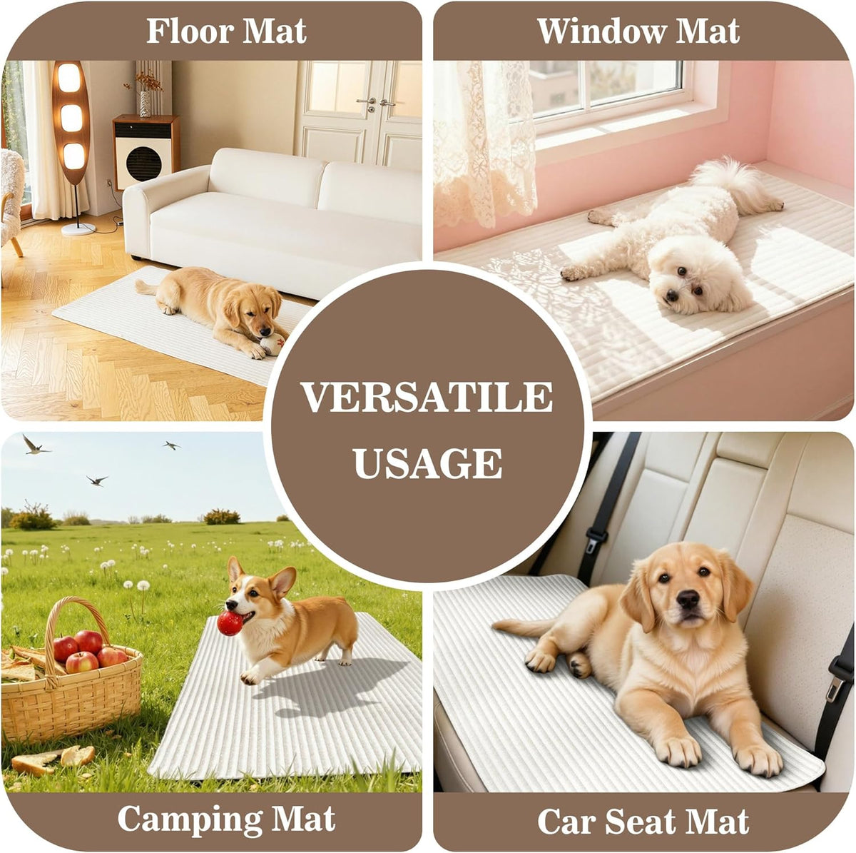 MYSKY HOME 100% Waterproof Couch Cover for Dogs Washable, Non Slip Couch Covers for 2 Cushion Sofa Pet Friendly, Thick S