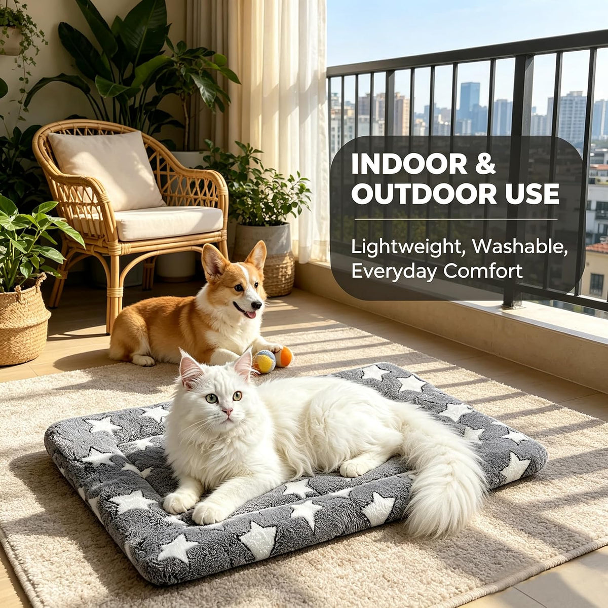Dog Bed Mat for Crate, Soft Kennel Pad, Durable Comfort Mat for Cats
