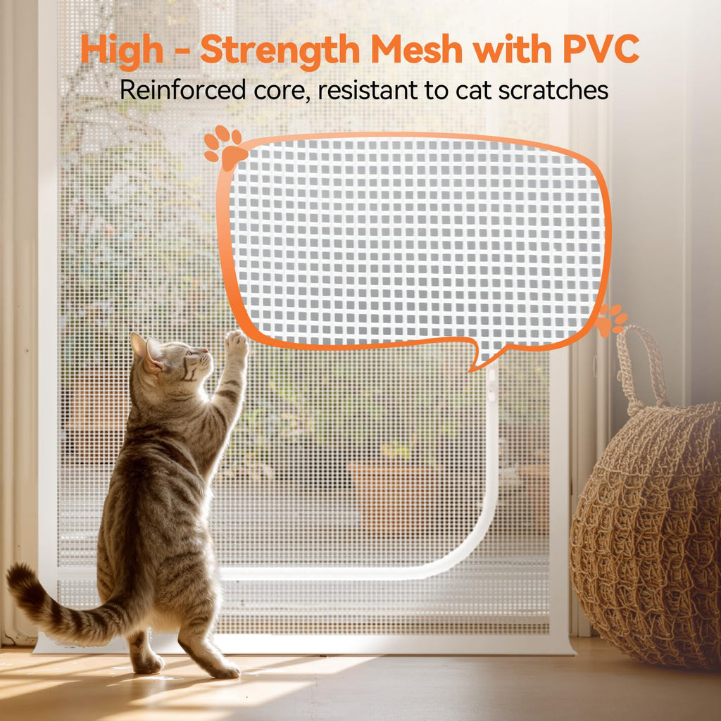 BFNN Cat Proof Screen Door, Extra Tall Mesh Gate, Fit 32'' x 80'' Door, D