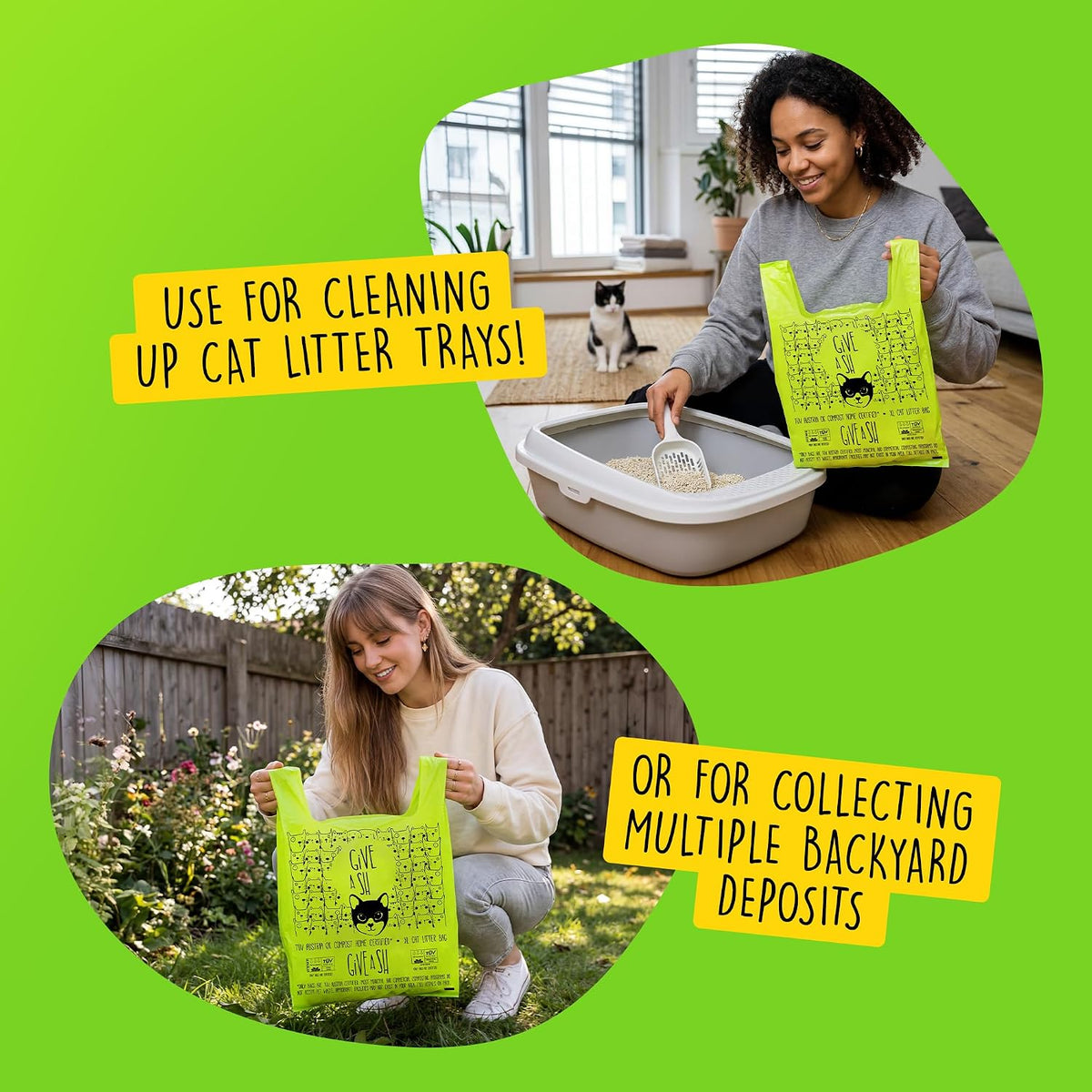 Cat Litter Bags for Poop - TÜV Austria OK compost HOME certified - XL, 30