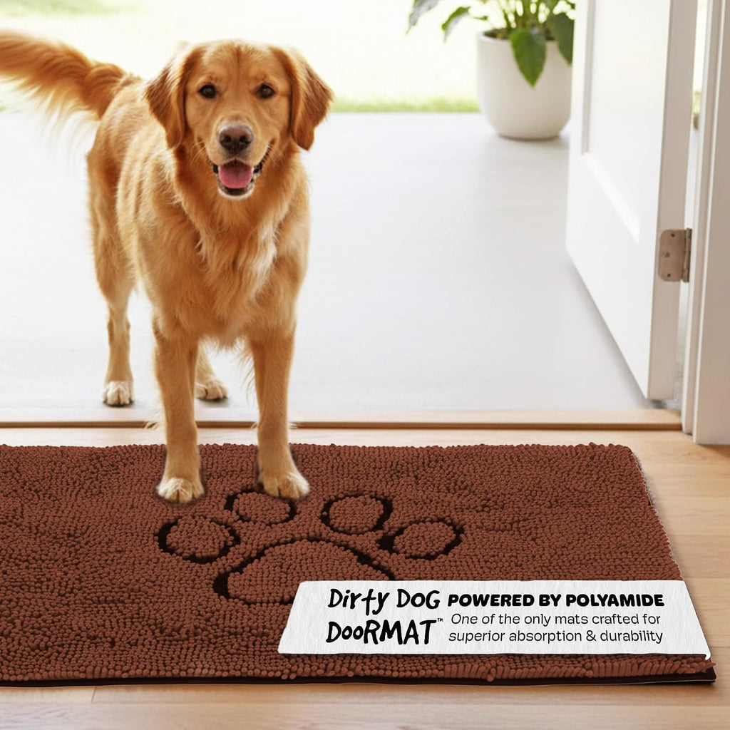 Dog Gone Smart Dirty Dog Doormat - Fast Drying Rug - Grey, 35 x 21 in