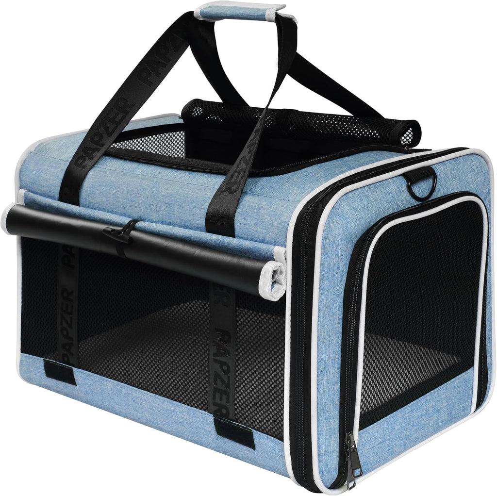 Cat Carrier for Travel, Soft-Sided, Top Loading, Privacy Curtain, to 20 lbs