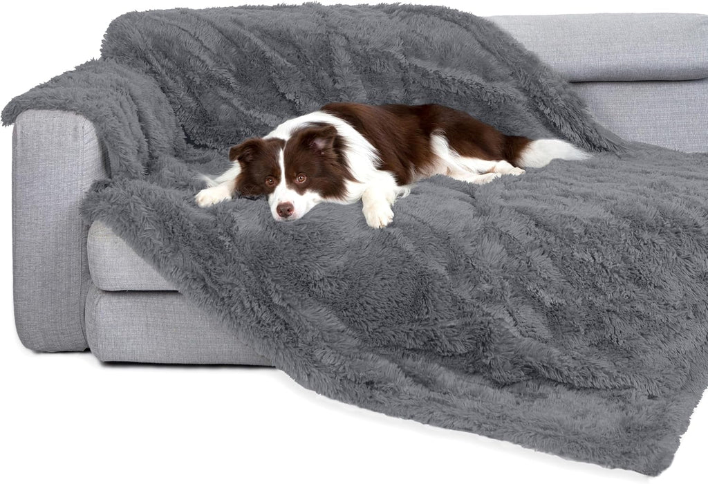 Waterproof Dog Blanket for Couch & Furniture Protection - Super Soft Reversible Throw for Large Dogs & Cats, Calming Was