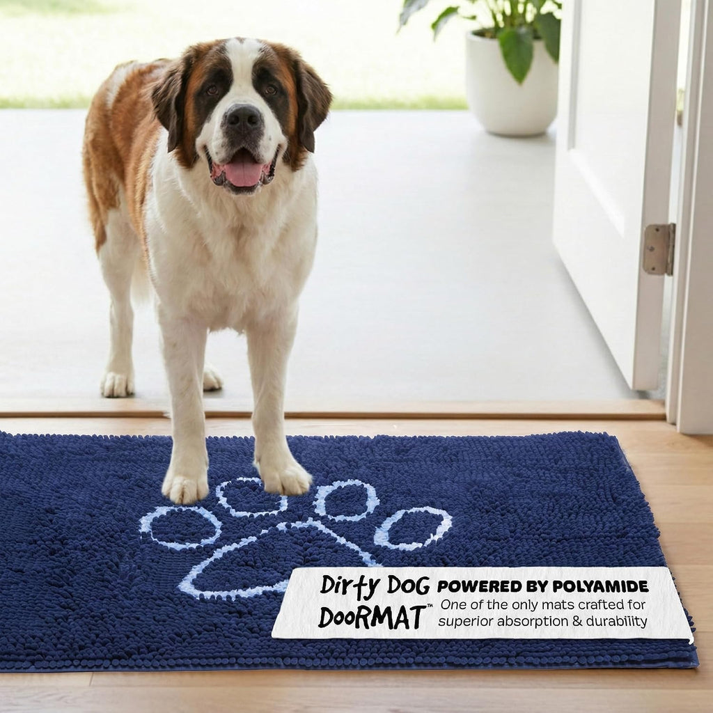 Dog Gone Smart Dirty Dog Doormat - Fast Drying Rug - Grey, 35 x 21 in