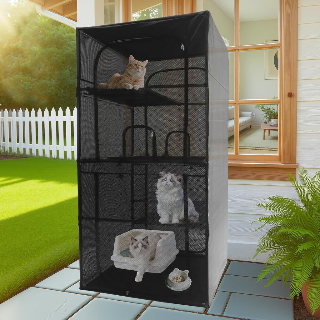 Catio Outdoor Cat Enclosure Window 61.4" H Large Cat Cage