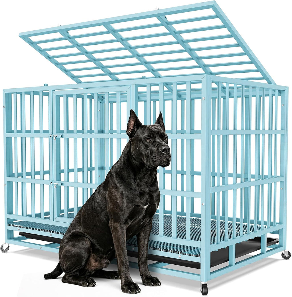 48 Inch Heavy Duty Dog Crate, Indestructible Kennel for Large Dogs