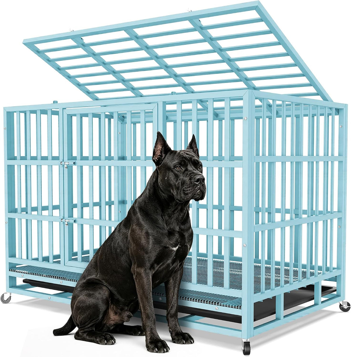 48 Inch Heavy Duty Dog Crate, Indestructible Kennel for Large Dogs