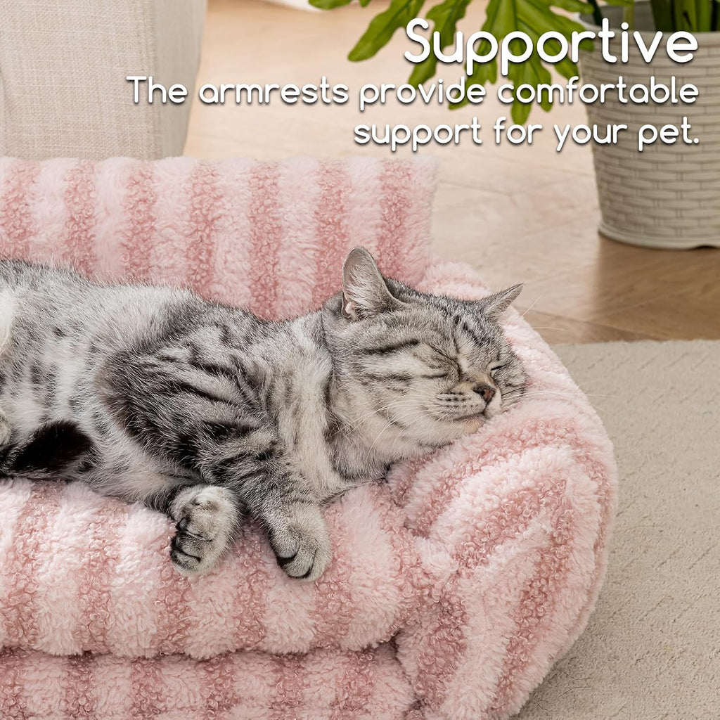 Hollypet Cat Bed Small Dog Orthopedic Couch Beds for Pets up to 13 lbs