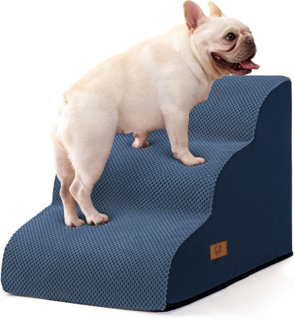 Dog Stairs for Small Dogs & Cats,3 Steps Non-Slip Pet Ramp for Couch,15.7"H