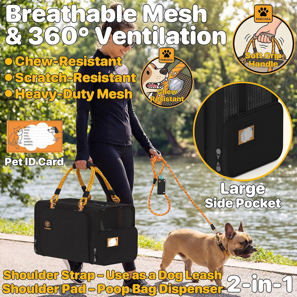Expandable Pet Carrier for Small Cats & Dogs, TSA Airline Approved