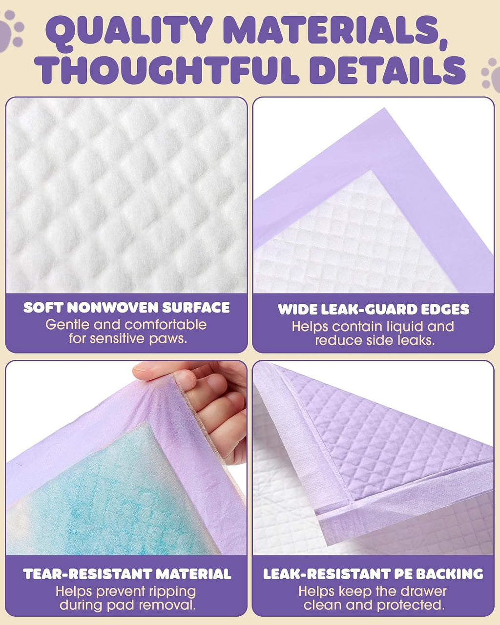 Powools Cat Pee Pads, 900g Absorbency, 12 x 17.5", 40 Count, Fresh Scent