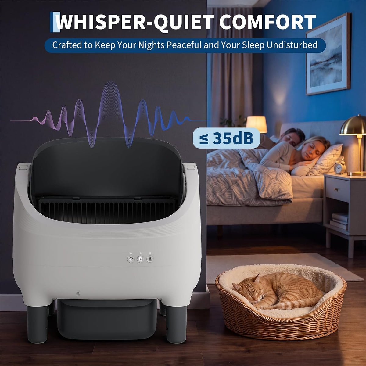 Self Cleaning Litter Box for Multiple Cats, Smart Automatic Litter Box