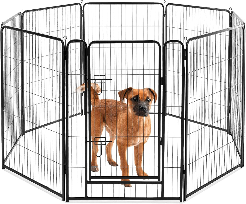 NEWBULIG Dog Playpen Indoor 8 Panels 40 Inch, Metal Outdoor Dog Fence Pen