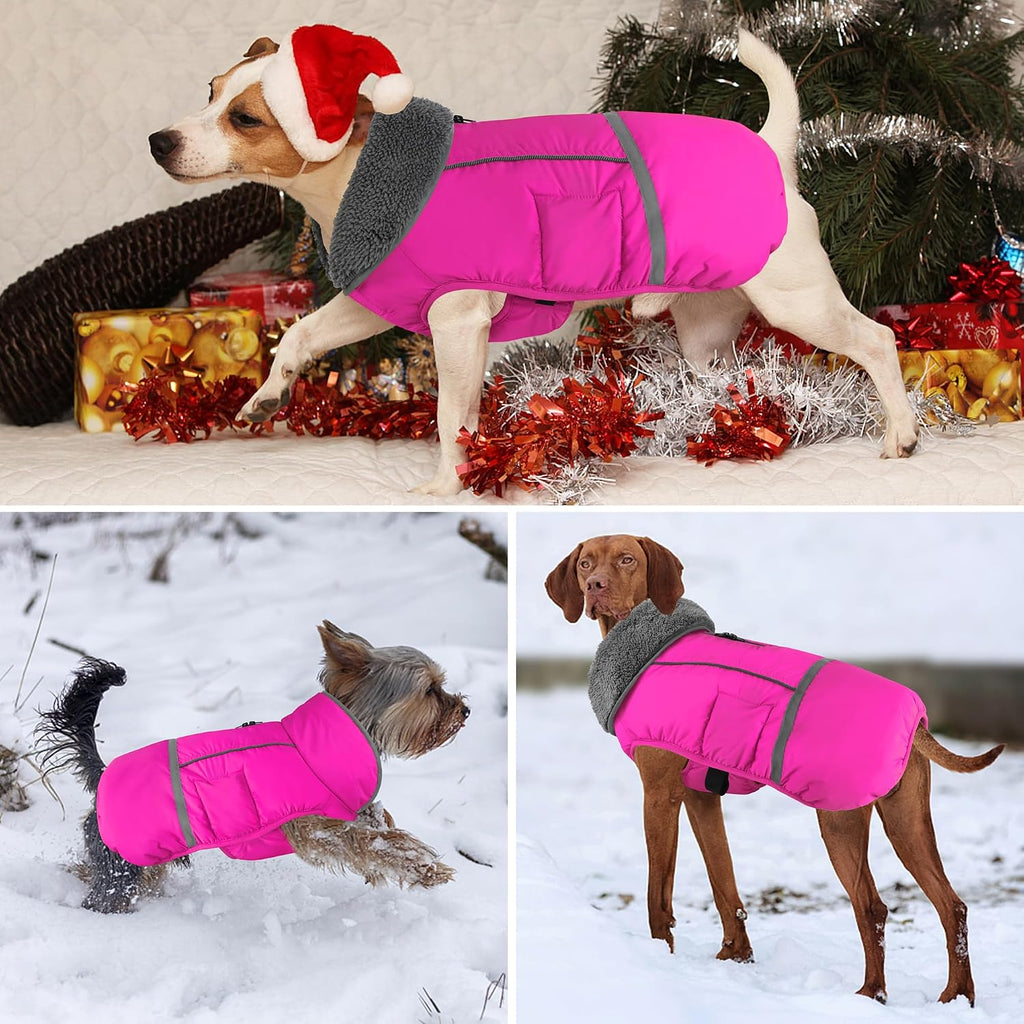 Dogcheer Warm Dog Coat, Waterproof Dog Winter Jacket with Leash Opening