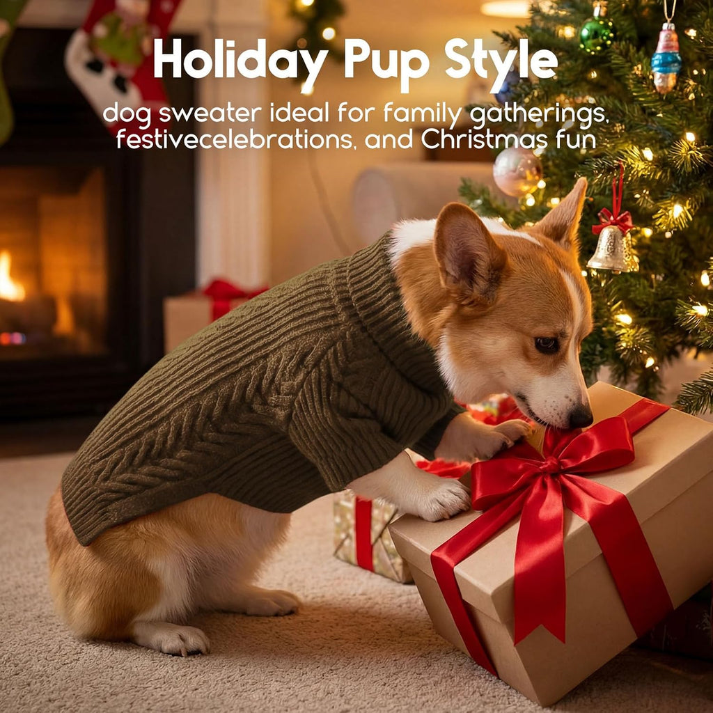 ASENKU Dog Sweater for Extra Large Dogs, Warm Knit Sweater for Labrador