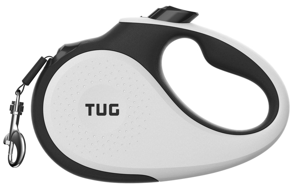 TUG Original Retractable Dog Leash, 16 ft (Medium, White)
