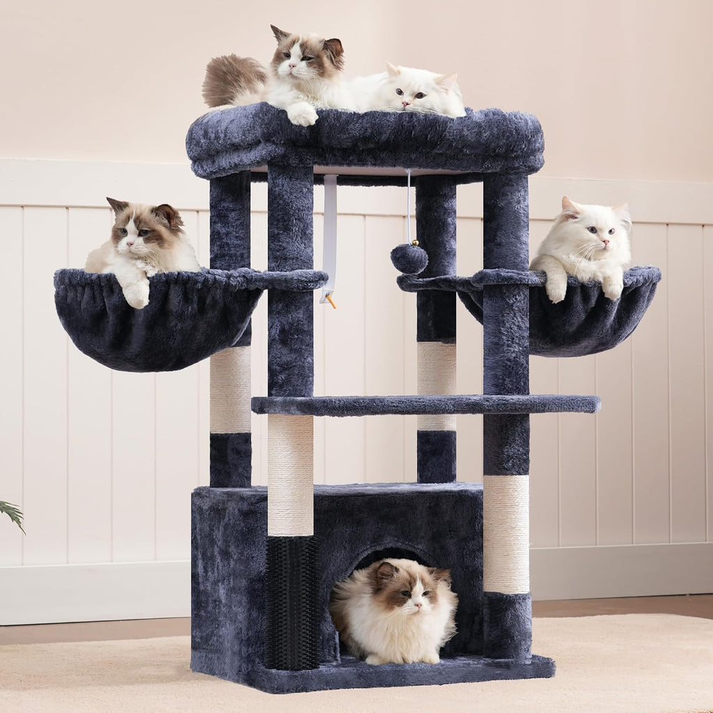 Hey-brother Cat Tree Tower with Large Platform, Spacious Condo, MPJ060G
