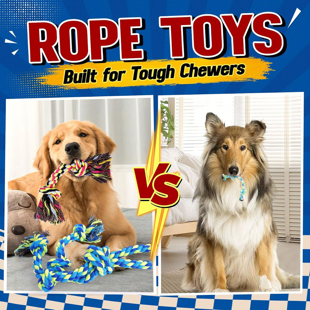 Forfon Tough & Strong Dog Rope Toy for Aggressive Chewers
