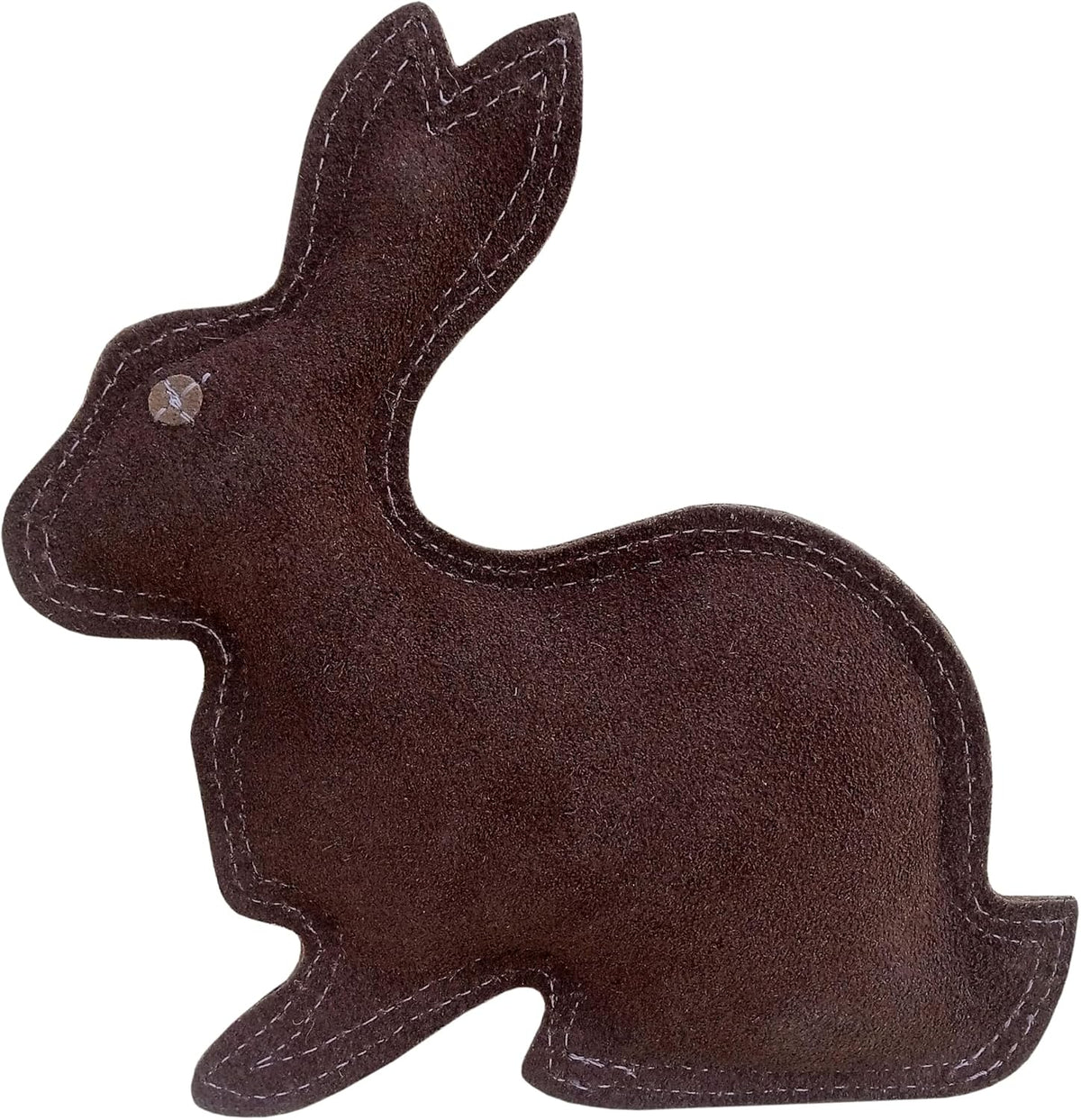 CHALLENGER Prairie Jackrabbit Suede Leather Dog Toy Brown Western Pet Toy 64RS02BR