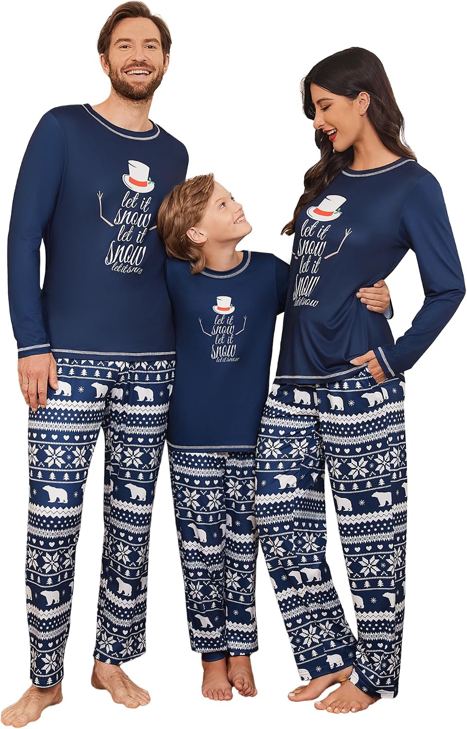 Ekouaer Family Christmas Pajamas Matching Sets Soft Pjs Sleepwear