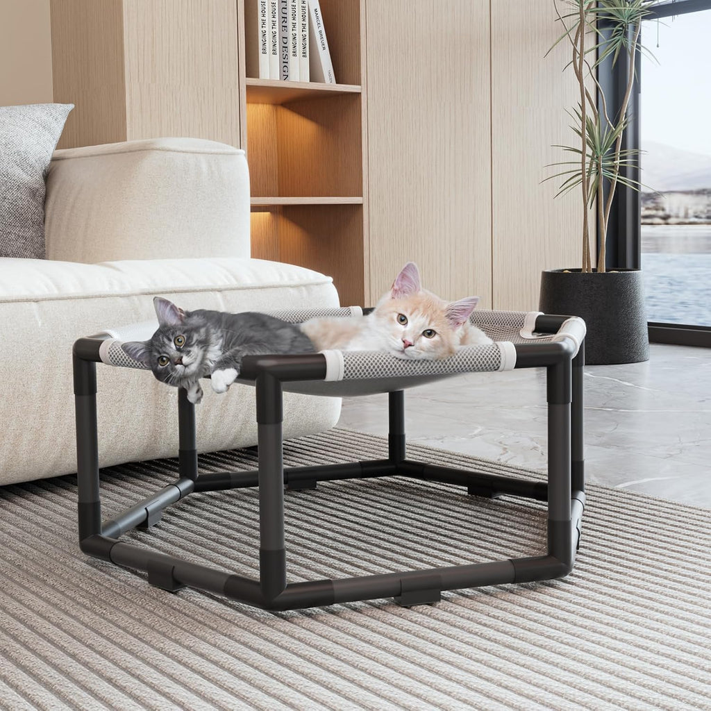 Elevated Cat Hammock Bed, Hexagon Raised Cat Swing Bed Chair Cot