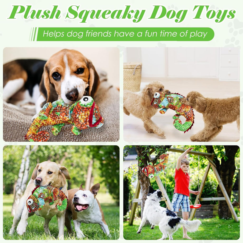 Fuufome Squeaky Plush Dog Toys for Small, Medium, Large Breeds