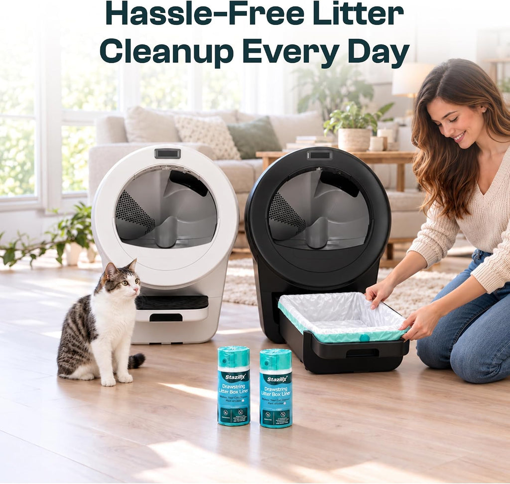 Extra Thick Litter Liners Compatible With Robot 5 Litter Box , 100 Bags