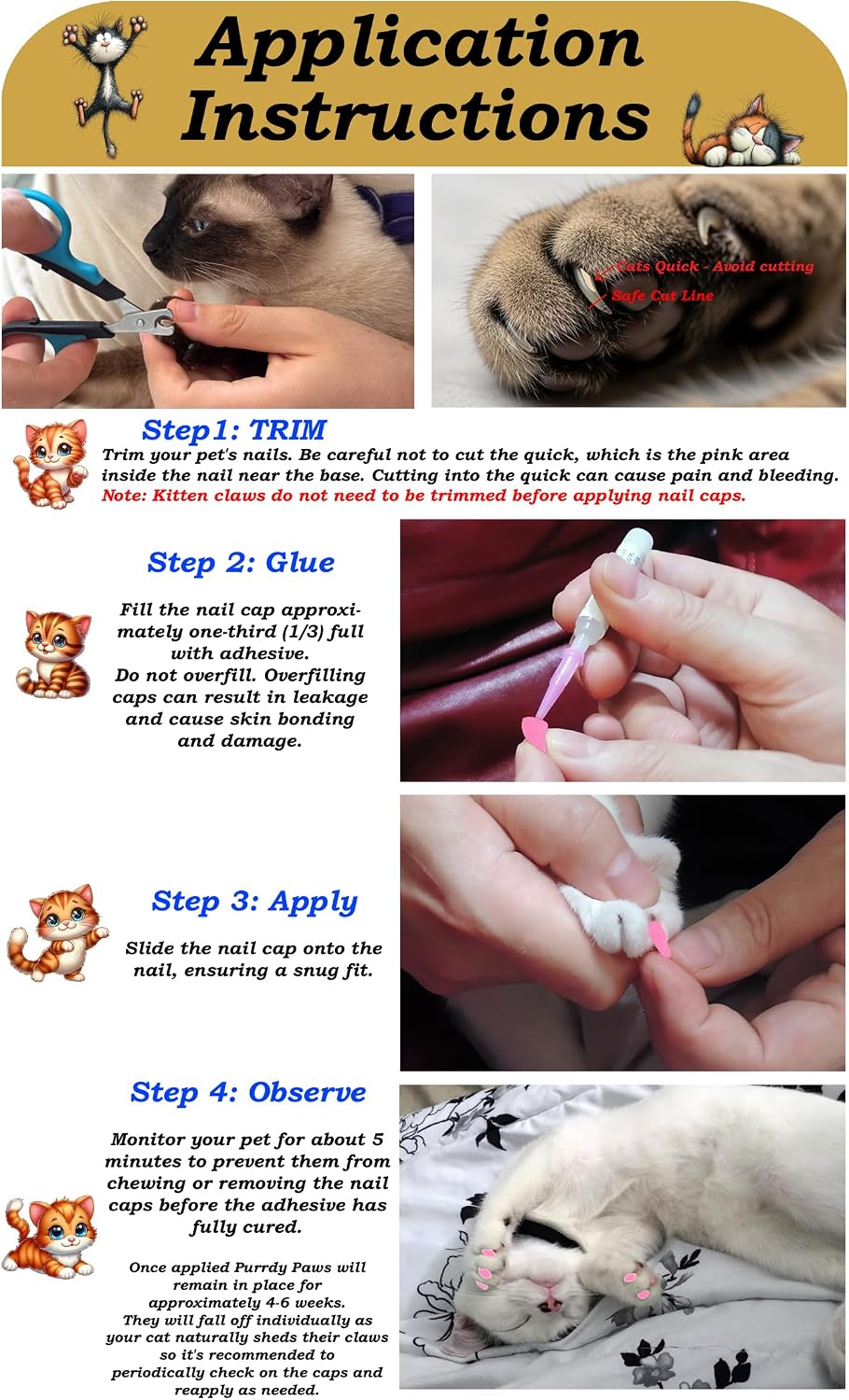 Soft Nail Caps for Cat Claws, Pink Glitter Glow in the Dark, 100pk, Small