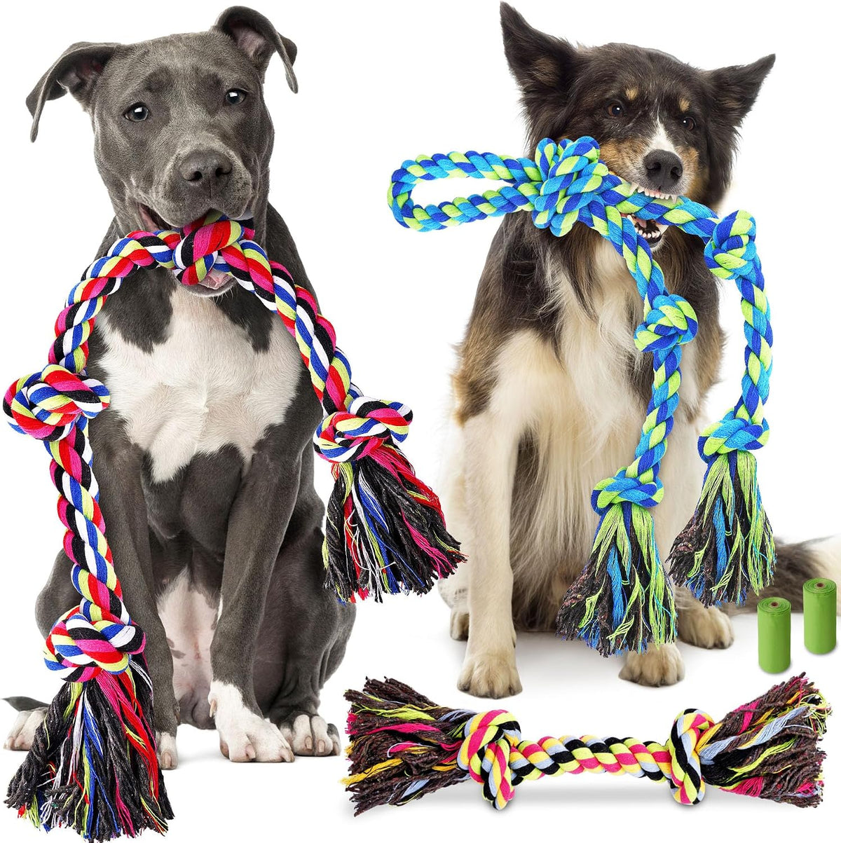 Forfon Tough & Strong Dog Rope Toy for Aggressive Chewers