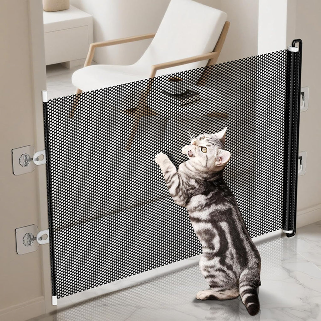 No-Drilling Retractable Dog Gate - Door Fence Accessory, Product with