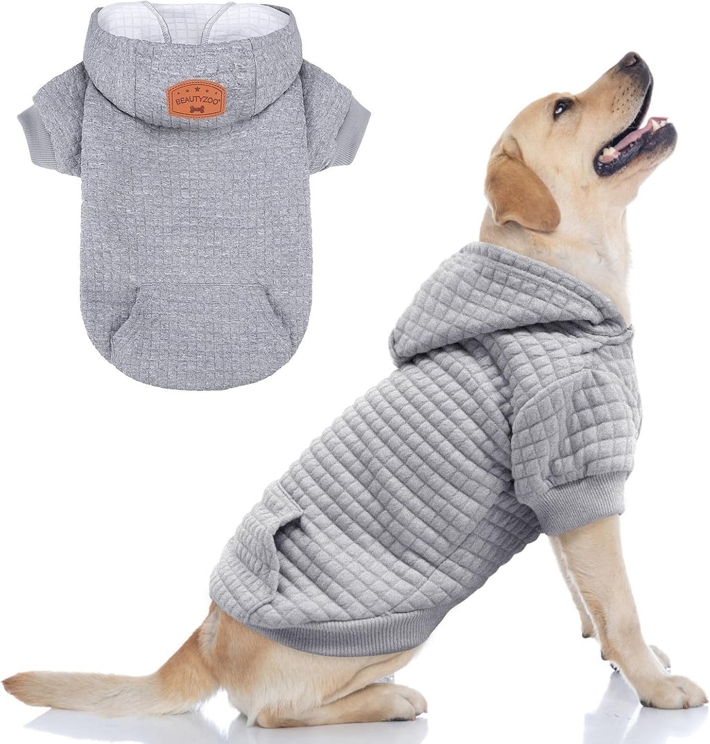 Dog Hoodies Sweater for Medium Dogs, Waffle‑Like Laminated Coat