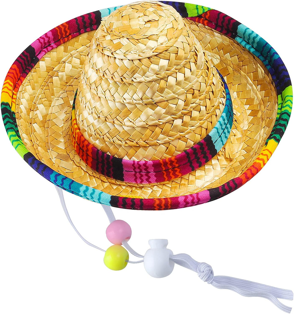 Yewong 3 Pieces Pet Hat Pet Formal Top Hat Mexico Sombrero Hat Cowboy Hat Dog Cat Pet Costume Hat for Halloween Party Ph