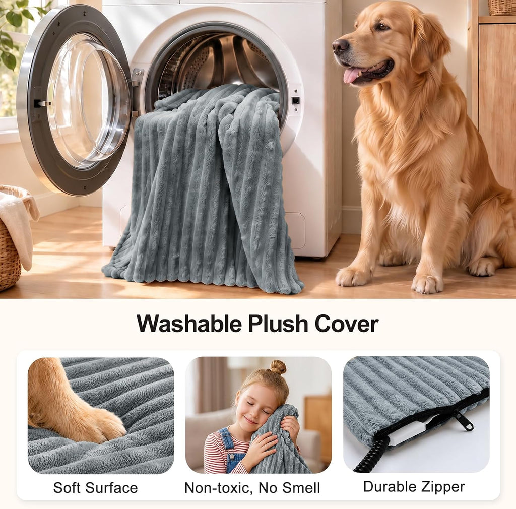Dog Heating Pad, Heated Dog Bed, Adjustable Temperature with Timer-28 x20in