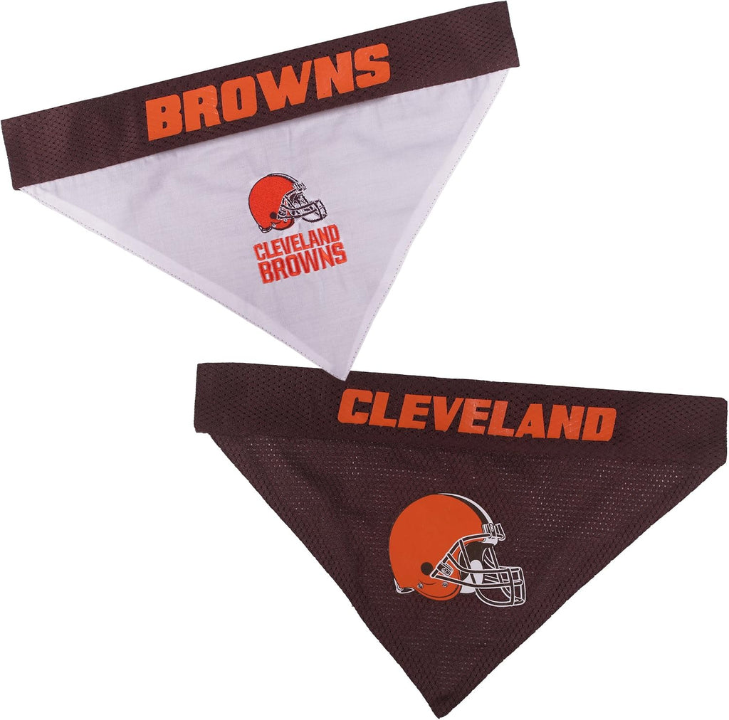 NFL DOG BANDANA - DETROIT LIONS REVERSIBLE PET BANDANA. 2 Sided Sports Bandana with a PREMIUM Embroidery TEAM LOGO, Larg