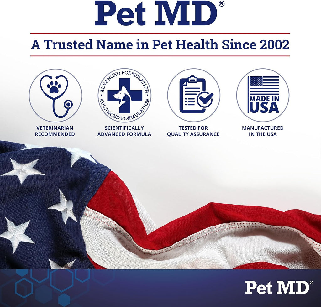 Pet MD Topical Shampoo for Dogs, Cats & Horses - Soap & Paraben Free - 16oz