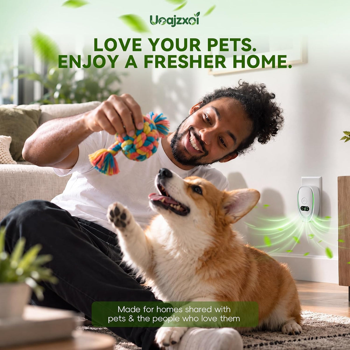 Cat Litter Deodorizer & Pet Odor Eliminator, 3 Pack Air Purifiers for Home