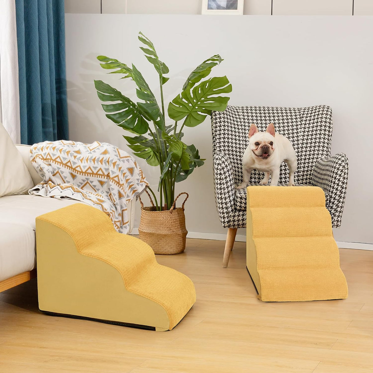 Dog Stairs for Small Dogs and Cats,3-Step Pet Ramp for Couch,Chair